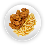 Salt & Pepper Chicken Strips With Chips 